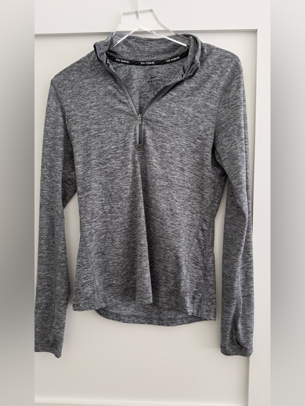 Nike Gray Heather Dri-FIT Quarter-Zip Pullover